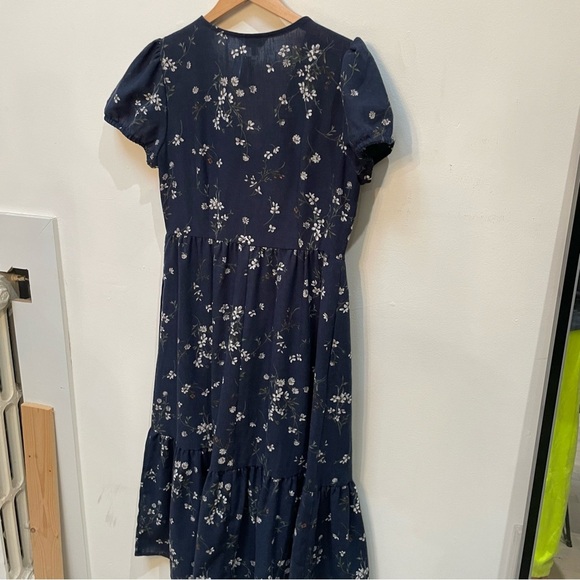 NWT Reitmans Navy Floral Maxi Dress - Picture 4 of 6